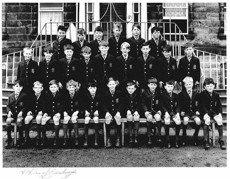 Primary3-4.jpg - PRIMARY 3 or 4 (?) CLASS PHOTO c. 1962- 1963 (?) Reading from left:- Top row:-Stephen Croan, Gordon McCready, Hugh Walsh, Edward Balls (later Kolinsky), Peter Laidlaw, Christopher Flanagan; Middle row: Frank Lappin, Timothy Jackson, Bernard Connarty, Charles Redmond, Jimmy Kirk, Nicky Young, John Casci, Bobby Kelly, Robert Clephane; Front Row: Paul Somerville, Tom McNeely, Chris Barratt, Max Anderson, Robin Elton, Kenneth Mason, Phillip Croan, Mark Coppola, Alan MacKay, Ivor Wynn-Williams, David Bain.