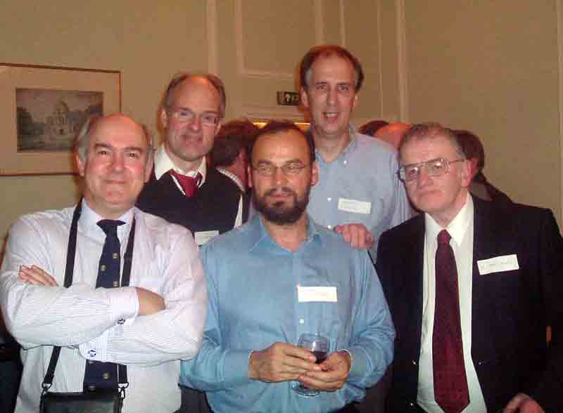 ru05-18.jpg - Class Reunion - Mike Casey, Richard Acomb, Roman Miedzybrodzki, Maurice Dougan and Victor Radzynski.