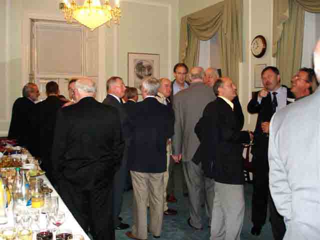ru05-23.jpg - FPs gathers in the former P7 classroom.  How many schools can boast having chandeliers in their classrooms?