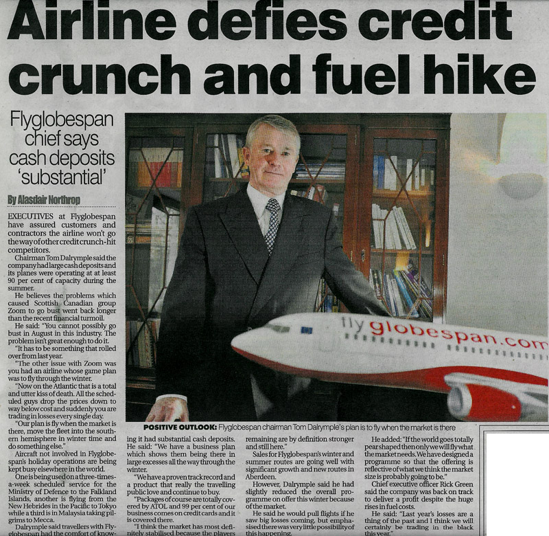 Globespan defies credit crunch